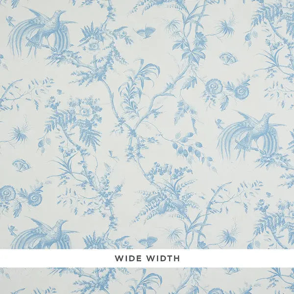 Schumacher Wallpaper 5011711 Toile De La Prairie Blue