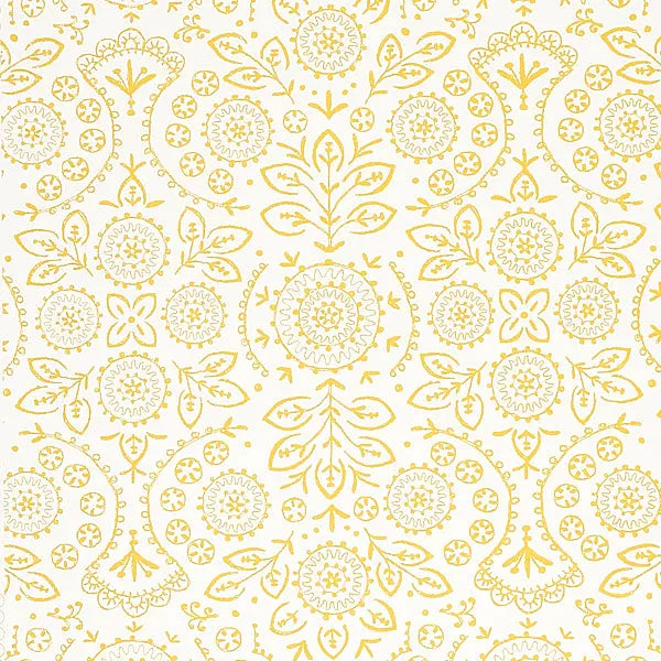 Schumacher Wallpaper 5011842 Tiana Yellow