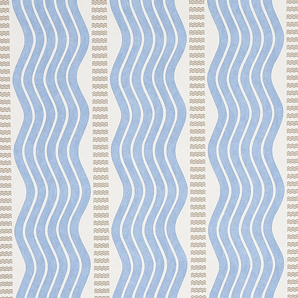 Schumacher Wallpaper 5012122 Sina Stripe Blue