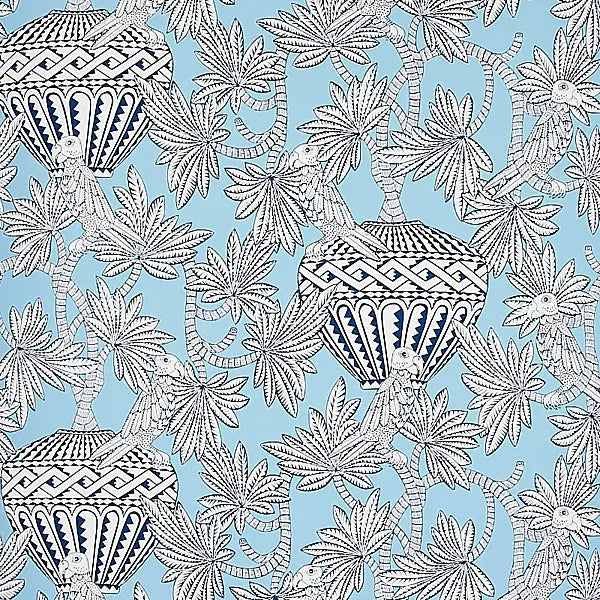 Schumacher Wallpaper 5012820 Santarem Sky