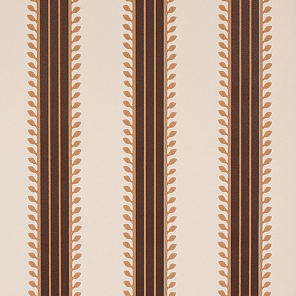 Schumacher Wallpaper 5012850 Etruscan Stripe Brown