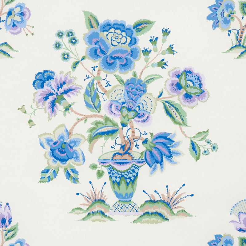 Schumacher Wallpaper 5013181 Ashford Cornflower & Lilac