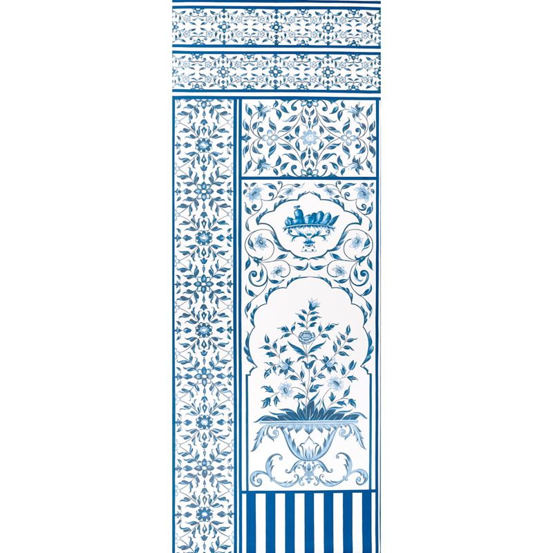 Schumacher Wallpaper 5014410 Mughal Garden Panel A Blue