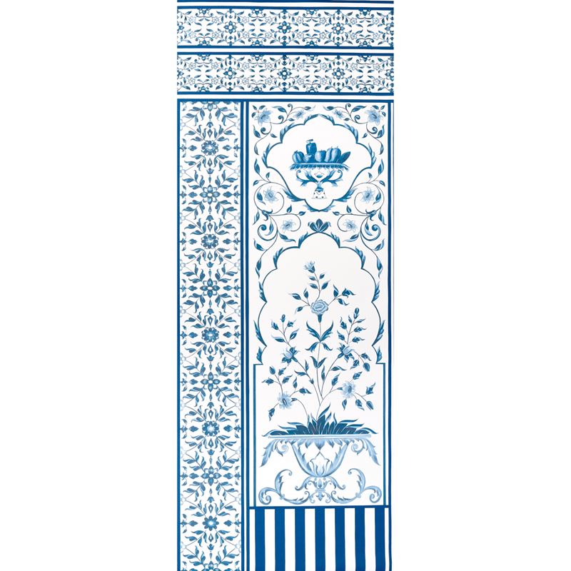 Schumacher Wallpaper 5014420 Mughal Garden Panel B Blue