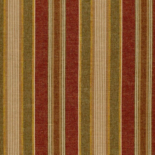 Schumacher Fabric 54204 Edgemere Stripe Indian Red