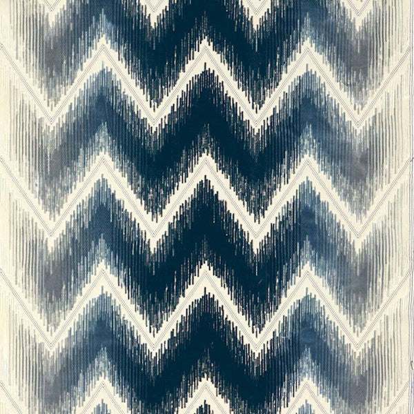 Schumacher Fabric 54862 Shock Wave Midnight