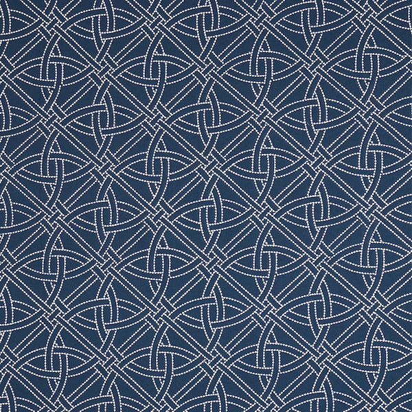 Schumacher Fabric 55696 Durance Embroidery Navy