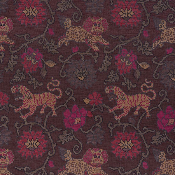 Schumacher Fabric 62683 Khotan Weave Aubergine