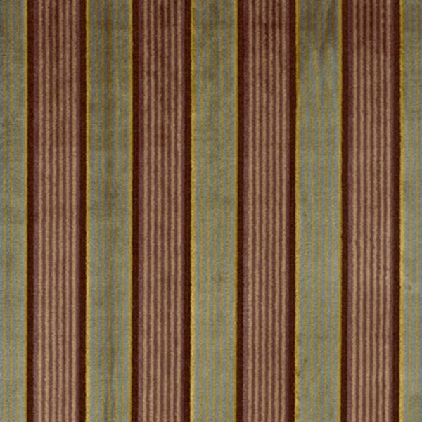 Schumacher Fabric 62702 Lynton Velvet Stripe Black Plum