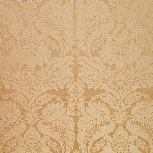 Schumacher Fabric 63733 Bennet Silk Damask Travertine