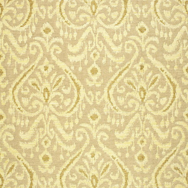 Schumacher Fabric 65633 Maroc Linen Damask Sauterne