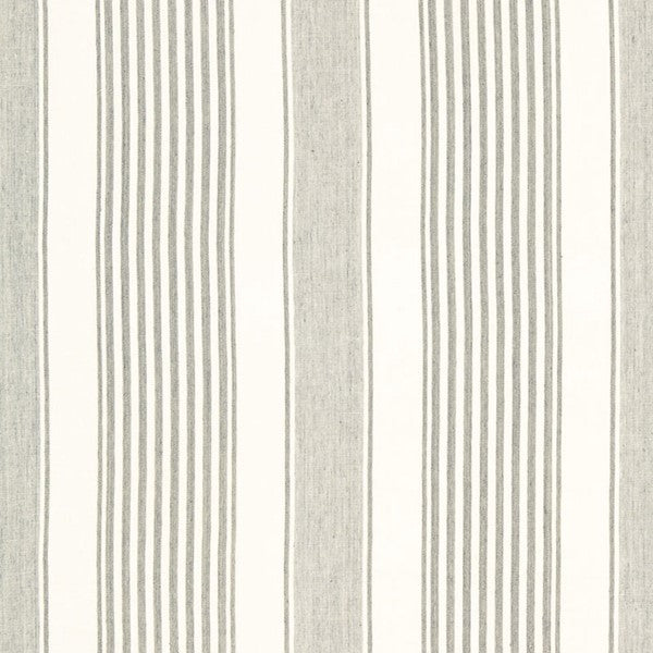 Schumacher Fabric 66092 Summerville Linen Stripe Gull