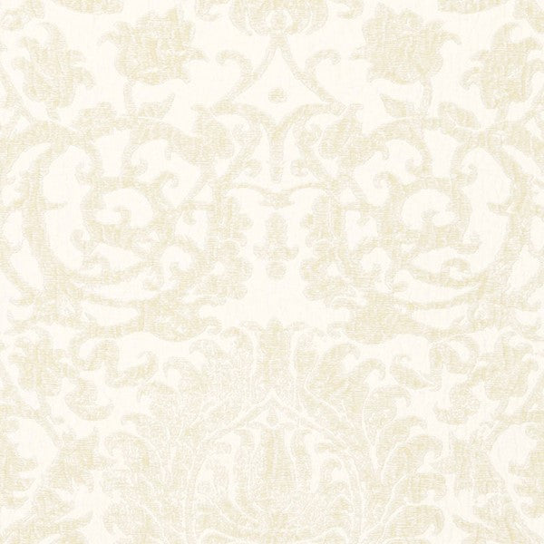 Schumacher Fabric 66362 Arezzo Linen Damask Champagne