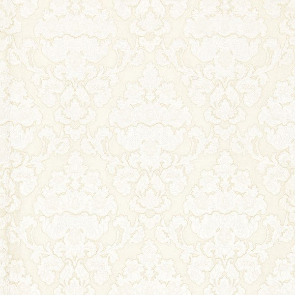 Schumacher Fabric 66592 Montalcino Applique Damask Champagne