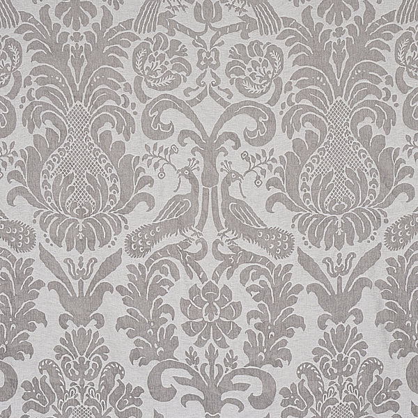 Schumacher Fabric 68436 Anna Damask Grey