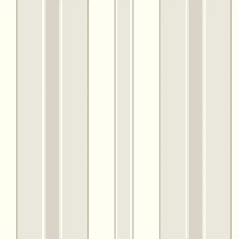 Schumacher Wallpaper 6880 Stockholm Stripe Sand and Gold