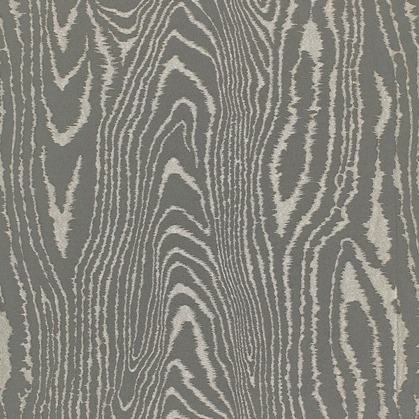 Schumacher Fabric 68831 Faux Bois Weave Charcoal