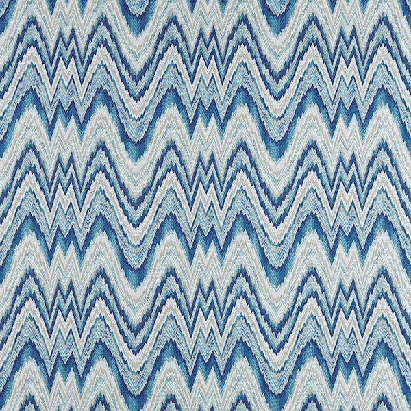 Schumacher Fabric 68940 Valkyrie Flame Stitch Delft