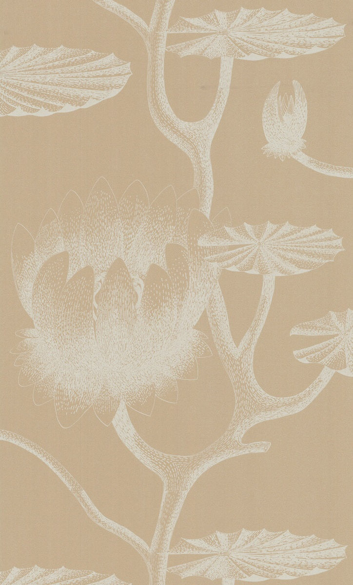 Cole & Son Wallpaper 69/3113.CS Lily Ivory/Sand