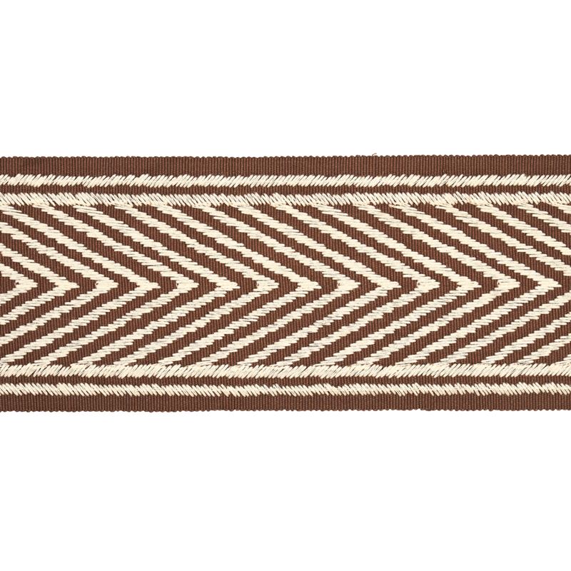 Schumacher Fabric Trim 69968 Nicholson Tape Brown