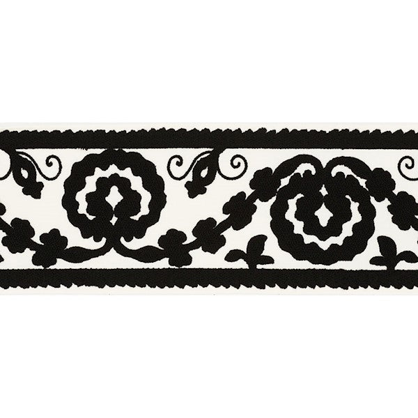 Schumacher Fabric Trim 70595 Ashbury Tape Black