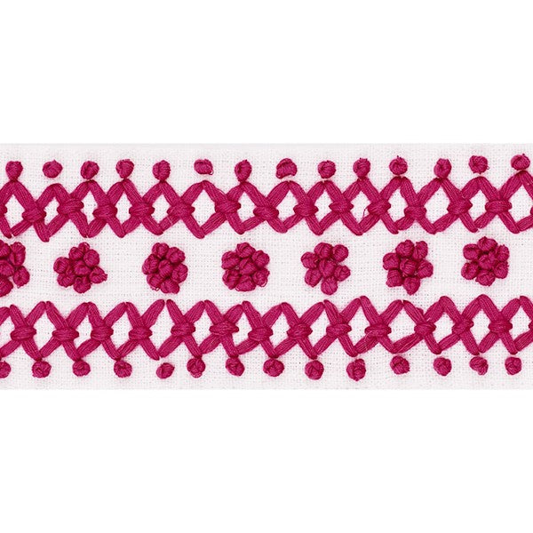 Schumacher Fabric Trim 70634 Sunnyvale Tape Pink