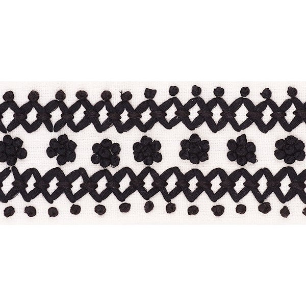 Schumacher Fabric Trim 70639 Sunnyvale Tape Black