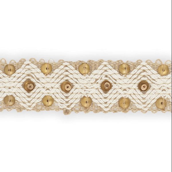 Schumacher Fabric Trim 70670 Colbert Tape Natural