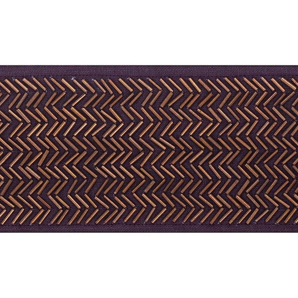 Schumacher Fabric Trim 70682 Hayworth Tape Aubergine