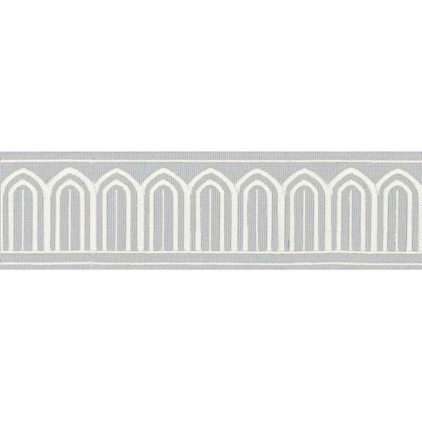 Schumacher Fabric Trim 70763 Arches Embroidered Tape Sky