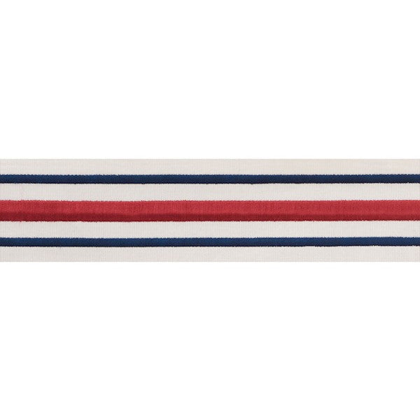 Schumacher Fabric Trim 70782 Military Stripe Tape Red & Navy