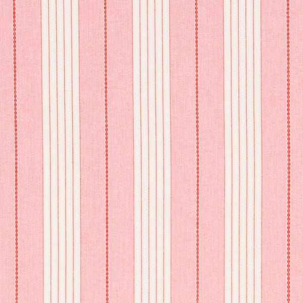 Schumacher Fabric 71374 Audrey Stripe Pink & Red