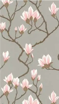 Cole & Son Wallpaper 72/3010.CS Magnolia Grey Lustre