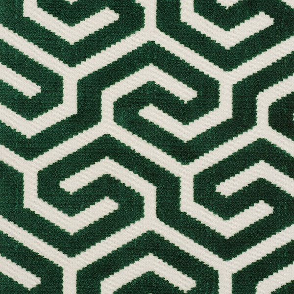 Schumacher Fabric 73103 Ming Fret Velvet Emerald