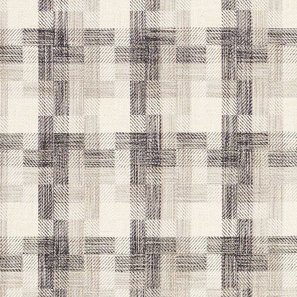 Schumacher Fabric 73741 Boro Plaid Charcoal