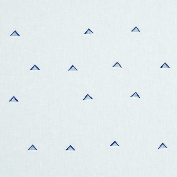Schumacher Fabric 74021 Overlapping Triangles Navy & White
