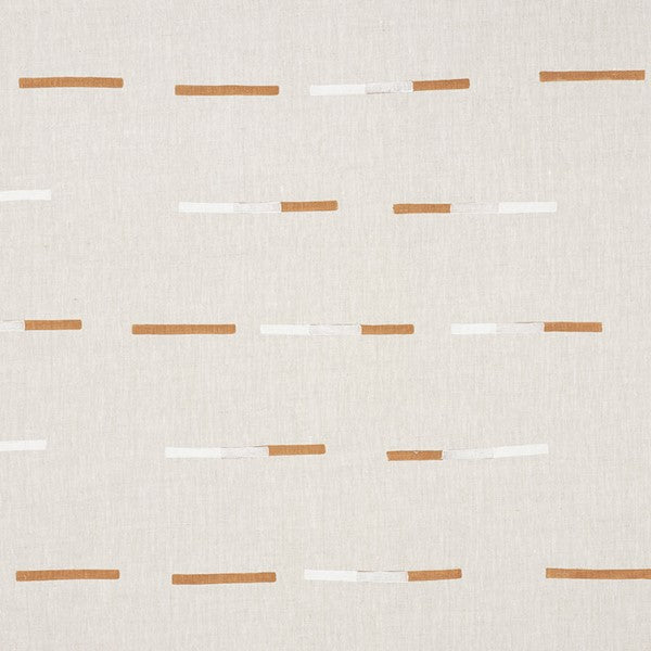 Schumacher Fabric 74030 Overlapping Dashes Brown & White