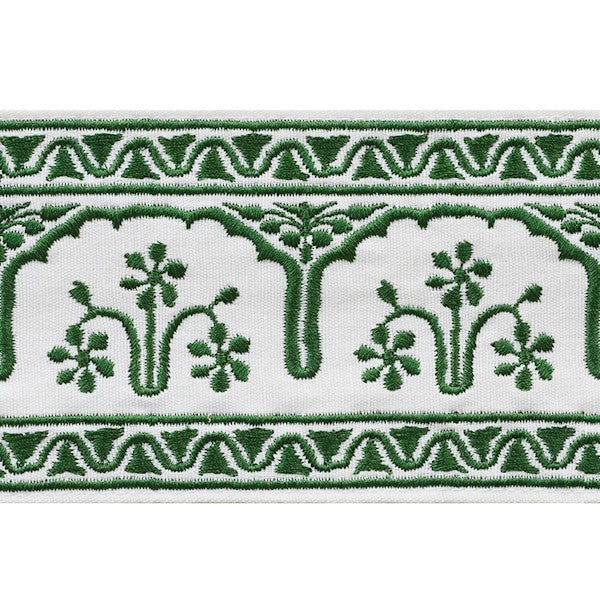 Schumacher Fabric Trim 74192 Nikola Tape Emerald