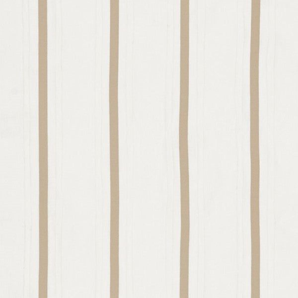 Schumacher Fabric 75762 Stripe Applique Sheer Tan