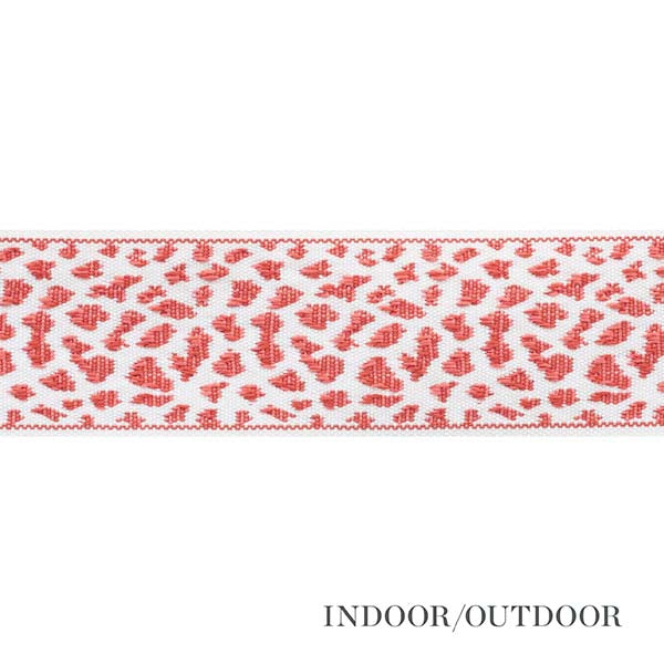 Schumacher Fabric Trim 75853 Leopard Tape Red