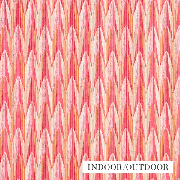 Schumacher Fabric 75911 Verdant Pink & Orange