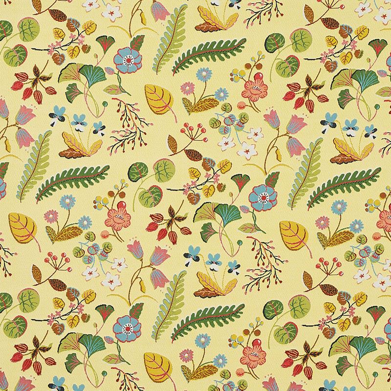 Schumacher Fabric 75943 Botanica Indoor/Outdoor Yellow