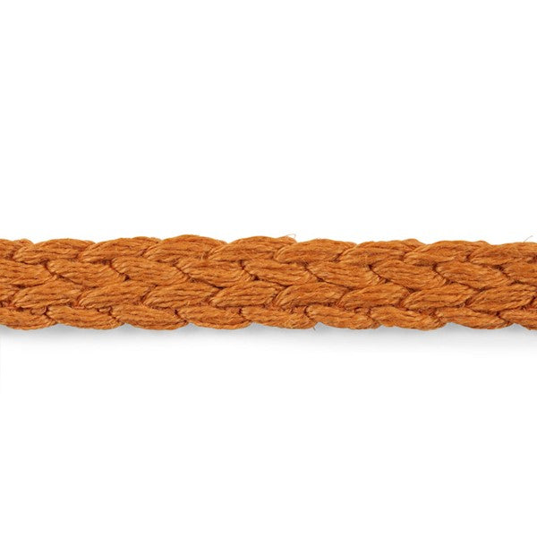 Schumacher Fabric Trim 76272 Braided Linen Tape Narrow Orange