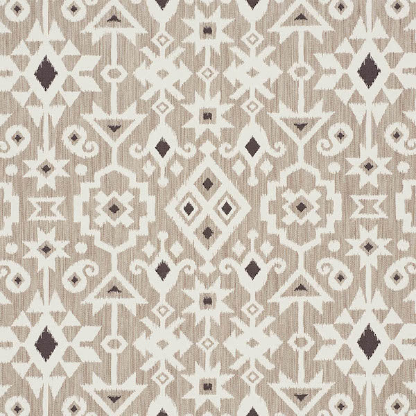 Schumacher Fabric 76520 Crusoe Ikat Greige