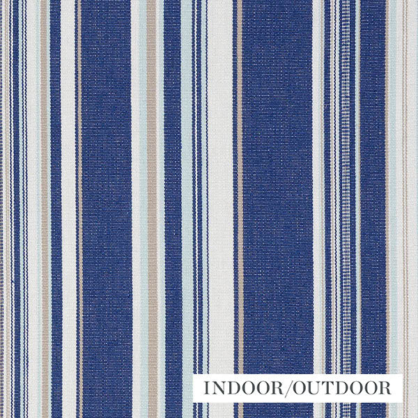 Schumacher Fabric 76630 Ponderosa Stripe Blue