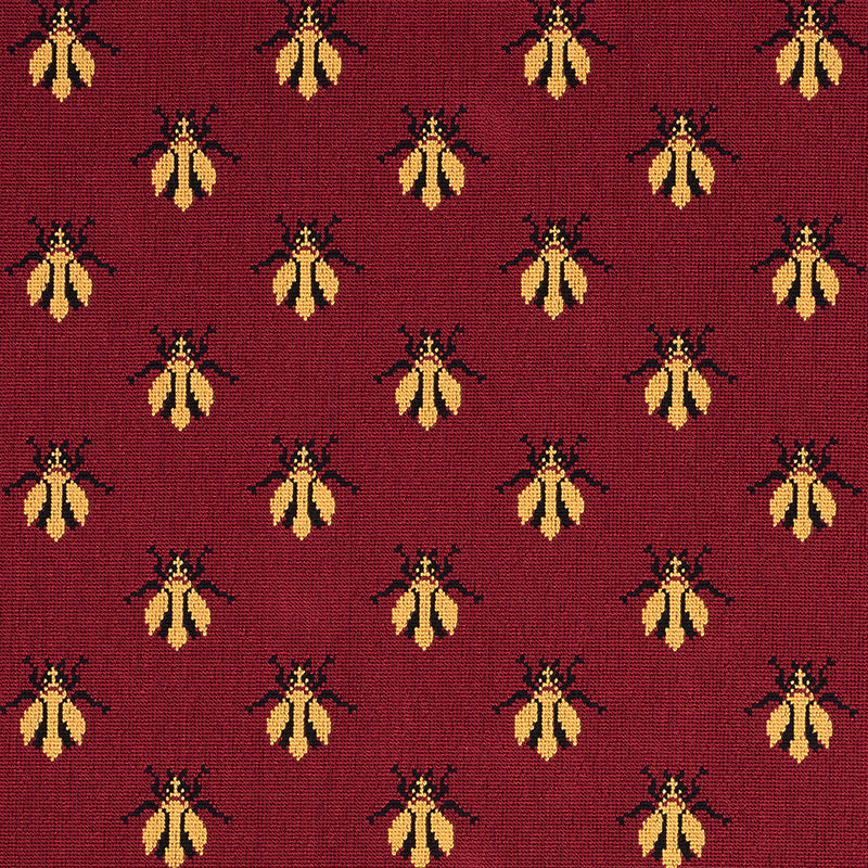 Schumacher Fabric 77410 Bee Epingle Red