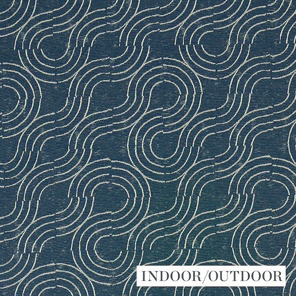 Schumacher Fabric 79401 Alma Indoor/Outdoor Denim