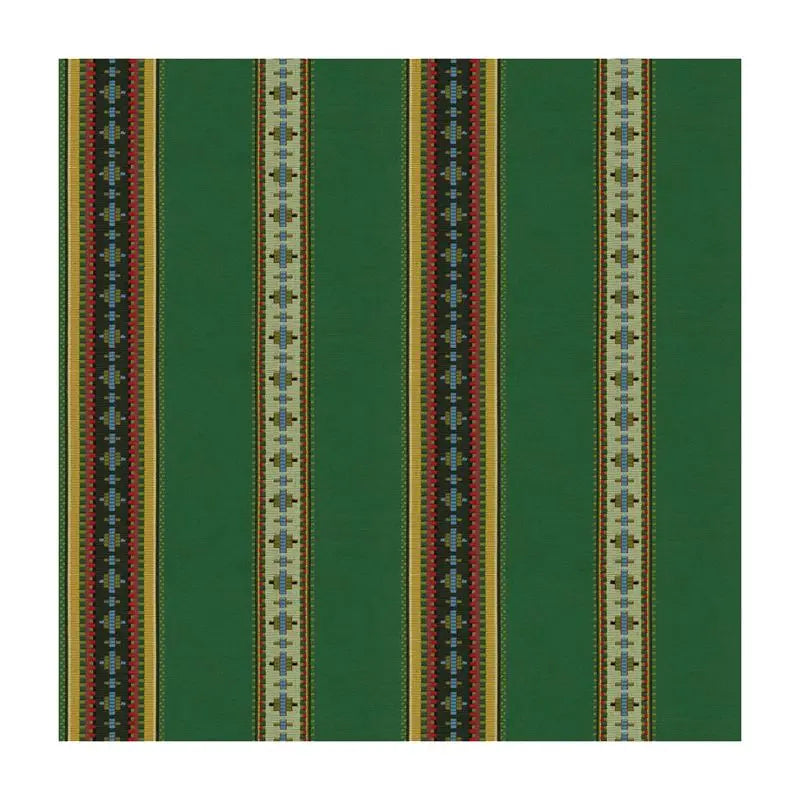 Brunschwig & Fils Fabric 8015147.3 Rayure Broderie Vert