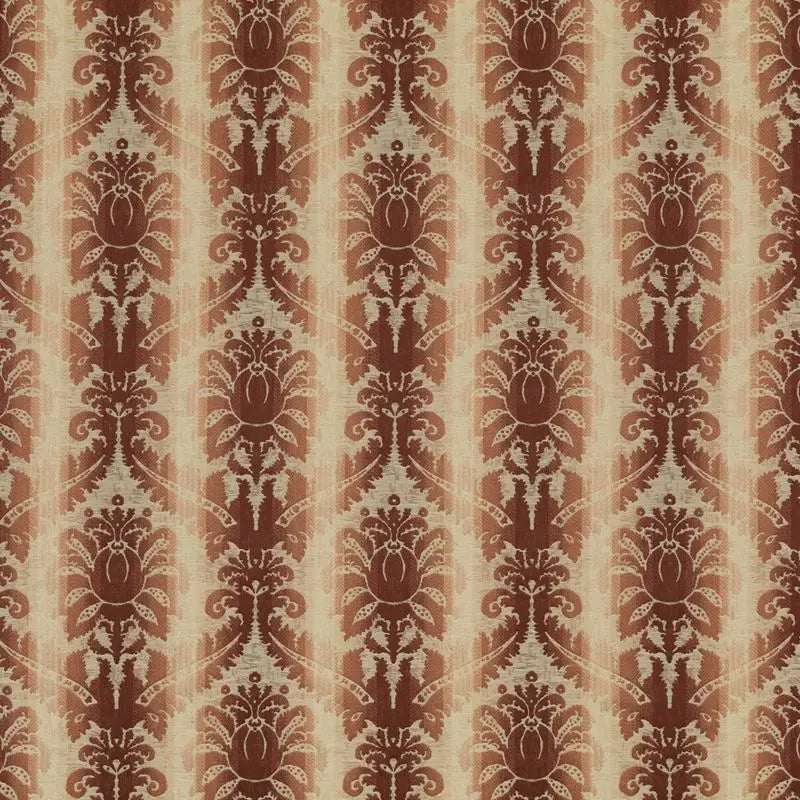 Brunschwig & Fils Fabric 8018106.19 Poivre Damask Red