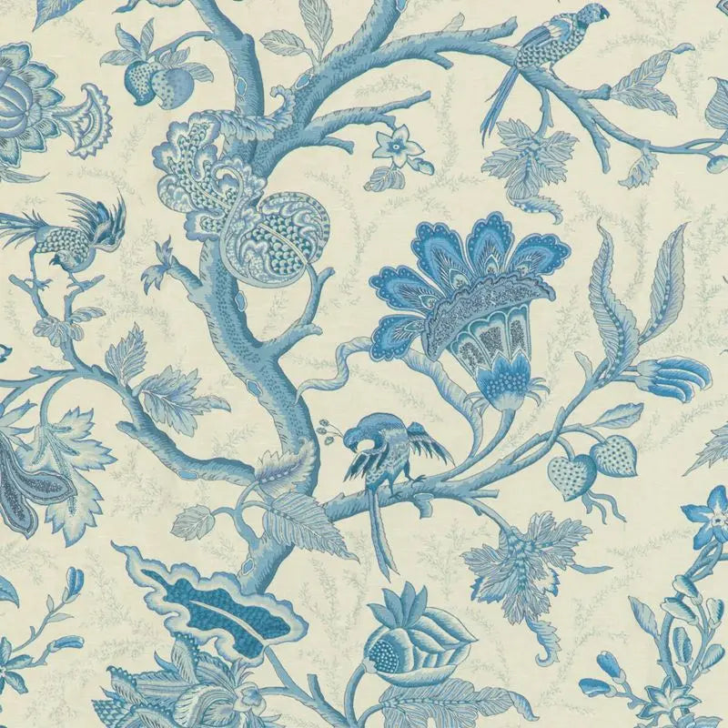 Brunschwig & Fils Fabric 8020121.5 Louverne Print Blue